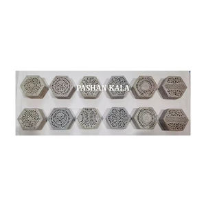 Cajas de almacenamiento de joyería tallada de esteatita Natural hecha a mano de forma Hexagonal diseño antiguo para embalaje de Festival propósito al por mayor - Product Image 1