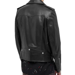 Mode slim fit style Design classique veste en cuir hommes moto Pu Faux cuir veste Logo gratuit personnalisation livraison directe - Product Image 2