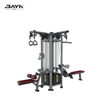 Machine de musculation multi-stations à double câble et 4 stations avec pile de poids pour club de fitness, entraînement complet du corps