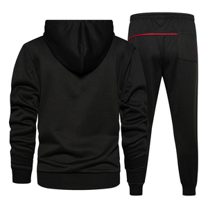 Costume d'entraînement de jogging pour hommes avec logo personnalisé OEM manches longues fermeture éclair complète 2025 Pure fermeture éclair vêtements de sport de fitness et de course grande taille hiver - Product Image 6