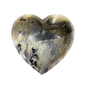 Petite coupelle en cristal de pierre dendritique naturelle en forme de cœur, sculptée, décorative, motif tigre - Product Image 4