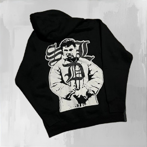 Sudadera con Capucha SDL Personalizada para Hombre, con Pedrería Completa, Lavado Ácido, Estilo Holgado, Impresión Personalizada, Corte Cuadrado, Sudadera con Capucha Desgastada para Hombre - Product Image 2