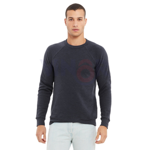 Pull-over à col rond personnalisé pour hommes, sweat-shirt tricoté à manches longues avec motif imprimé de logo brodé uni 100% coton pour l'hiver - Product Image 1