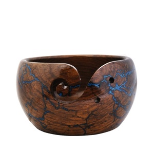 Cuenco de hilo de palisandro hecho a mano para tejer ganchillo cuenco de almacenamiento para bobinadora de hilo accesorios de gancho - Product Image 1