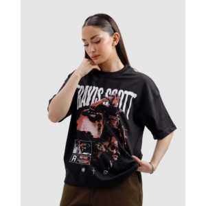 T-shirt de sport Travis Scott 100% coton respirant avec logo brodé - Product Image 4