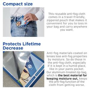 View OK Korean Premium Quality Anti-fog Cloth Long-lasting Reusable 500 Times Super Hydrophilic Microfiber Cleaner Eyeglass - Product Image 2