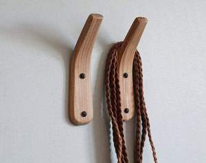 Wooden <b>Hooks</b> Wall Mounted Coat <b>Hooks</b> Vintage Single Wood Wall <b>Hooks</b> Heavy Duty <b>for</b> Coats Hat Key Cap Bag Scarf Hanging - Product Image 1