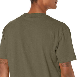 T-shirt imprimé personnalisé pour hommes T-shirt à col épais 100% coton T-shirts à col montant et surdimensionné pour hommes - Product Image 3