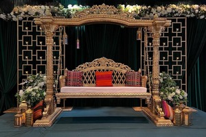 Columpio Jhoola de Madera Tratada Desmontable, Elegante, Estilo Maharaja, para Decoración de Escenarios Nocturnos de Mehndi Pakistaní, Calidad de Exportación, Modelo 2026, EE. UU. - Product Image 5