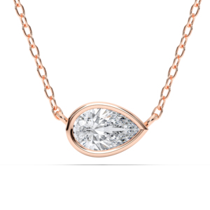 Conjunto de diamantes de corte pera moissanita de 1,50 quilates de 925 quilates y moderno, colgante solitario hecho en plata de ley - Product Image 1