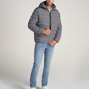 2024 New Arrival Men's Winter <b>Quilted</b> Puffer Jacket Windbreaker Thick With Hooded Puffer Jacket <b>for</b> Men's OEM Serviced - Product Image 4