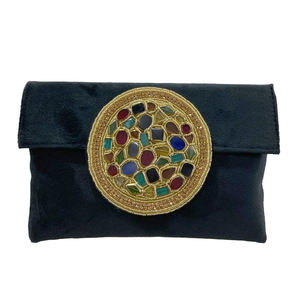 Handcrafted Crystal Bridal Clutch Embroidered Beaded Clutch <b>Bag</b> <b>for</b> <b>Weddings</b> & Special Occasions - Product Image 1