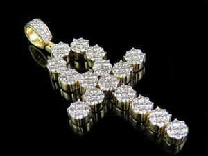 Moissnaite personnalisé diamant croix jésus pendentif superbe entièrement glacé VVS diamant bijoux en argent pour hommes femmes - Product Image 2