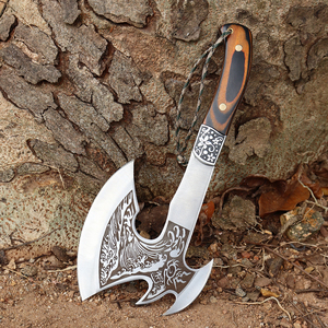 2025 nouvelle usine en gros multi-usages manche en bois HACHE Double lame hache extérieure en acier inoxydable hache Camping hache pour hommes - Product Image 6