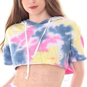 Conjunto Deportivo de Alta Calidad para Mujer, Cuello Redondo, Talla Grande, Forrado, Estilo Peking, Top Corto, Sudadera con Capucha, Personalizable - Product Image 5