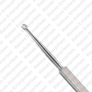 Curetas oftálmicas romas curvas de acero inoxidable de alta calidad, curetas oftálmicas de instrumento médico ENT Manual profesional - Product Image 4