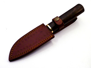 Couteau Offre Spéciale Skinner avec manche en bois naturel et gaine en cuir véritable pour la chasse Support OEM disponible Couteau de chasse médiéval - Product Image 4