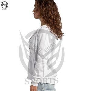 100% coton-polaire fermeture éclair à capuche Logo personnalisé impression Streetwear pour les femmes Top vente Article d'hiver avec col à capuche - Product Image 3