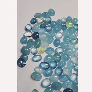 323 piezas de Aguamarina natural 7x5 8x6 9x7 11x9 12x10 14x10mm ovalada 5 6 7mm redonda 10x5mm Marquesa cabujón 515 CTS lote EE. UU. $145 todo - Product Image 2