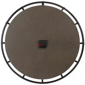 Horloge murale ronde en métal et bois en laiton AK fabriqué à la main en couleur bois noir et frêne grande horloge pour la décoration intérieure de la maison - Product Image 4