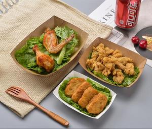 Assiette <span class=keywords><strong>de</strong></span> bac à hot-dog en <span class=keywords><strong>carton</strong></span> alimentaire brun ou blanc jetable personnalisé pour restauration rapide - Product Image 5