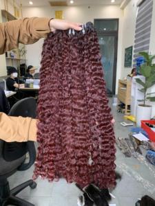 Eurasian Curl Dyed Color Multiple Donors Vietnamese Human Hair <b>Extensions</b> - Product Image 3