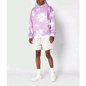 เสื้อฮู้ดพิมพ์ลายหนักคุณภาพสูงสำหรับผู้ชาย เสื้อฮู้ดผ้าเฟรนช์เทอร์รี่สำหรับฤดูหนาว  เทคนิคการปักแบบดรอปโชว์เดอร์ - Product Image 2