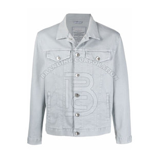 Meilleure vente à bas prix Veste en jean pour hommes Veste en jean sur mesure pour hommes Veste en jean de couleur unie - Product Image 1