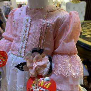 2024 belle coton robes Collection nouveau Design motif Floral Satin bébé fille robes de soirée pour printemps enfants fleur - Product Image 3