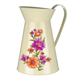 Vintage Country Metal Tin Flowers Arrosoir & Cruche & Pichet Vases est fabriqué en acier galvanisé de qualité supérieure Parfait pour la décoration intérieure - Product Image 2