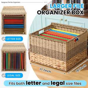 Grand panier de rangement en jacinthe d'eau naturelle tissé à la main, panier de rangement artisanal, vente en gros, fabrication écologique au Vietnam - Product Image 4