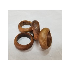 Anneaux de serviette en bois de luxe de haute qualité, décor de bureau à bas prix, jolis anneaux de serviette en bois personnalisés - Product Image 4