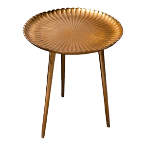 Mesa auxiliar redonda de metal dorado de lujo de alta calidad Muebles de diseño moderno para el hogar y el hotel - Product Image 6