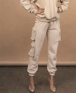 2023 nueva ropa informal de algodón de alta calidad para correr, pantalones Cargo para mujer, ropa informal, pantalón Cargo largo y ancho, 100% algodón - Product Image 5