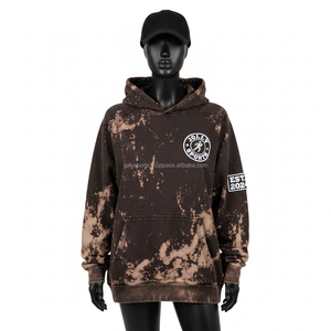 <b>Women</b> Sun Fade Hoodie GSM Cotton <b>Fleece</b> Sleeves Brown <b>Black</b> Tie Dye CustomLogo Screen Print Embroidery HeatTransfer Wash Hoodies - Product Image 6