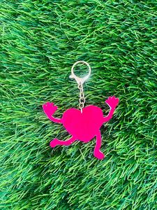 LLavero de metal personalizable con patrones únicos de cuentas de PVC en forma de corazón colores rosa rojo Idea de regalo de cumpleaños perfecta - Product Image 4