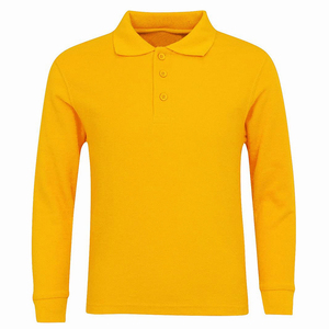 Polo de manga larga para hombre superventas Color amarillo al aire libre Polo de compresión de talla grande con tamaño personalizado - Product Image 1