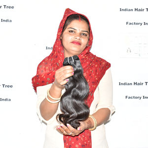 Extensions de cheveux humains indiens non traités, naturels, Remy vierges, ondulés, double trame, sans produits chimiques, ondulations profondes lâches - Product Image 2