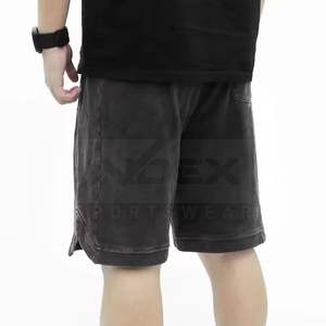 Pantalones Cortos de Algodón Premium con Lavado Ácido para Hombre |   Estilo Urbano de Aspecto Vintage |   Tela Suave y Transpirable |   Ropa Casual Diaria - Product Image 3