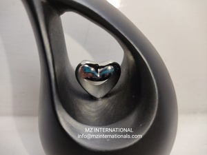 Urnas de lágrima negra de calidad superior con corazón en el centro para cenizas humanas adultas Suministros funerarios de metal de aluminio de latón - Product Image 4
