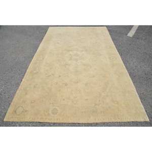 พรมขนสัตว์สีเบจโบราณแบบดั้งเดิมเป็นมิตรกับสิ่งแวดล้อมขนาดกลาง5.8X9.5ฟุตพื้นที่ขนาดใหญ่แบบเย็บปะติดปะต่อกันออกแบบสำหรับห้องรับประทานอาหารลาเท็กซ์ - Product Image 1