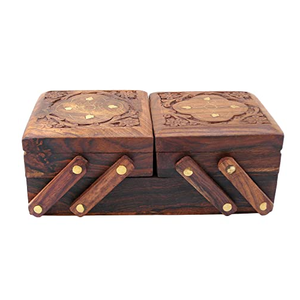 Caja de joyería de Madera con trabajo de latón, alta calidad, hecha a mano, trabajo de latón, bajo precio - Product Image 6