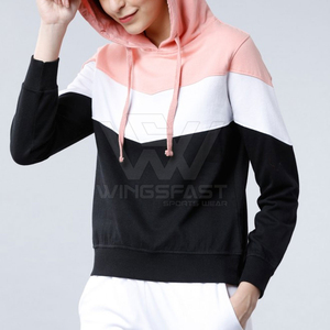 เสื้อฮู้ดดี้ผู้หญิงผ้าฝ้าย 100% สำหรับฤดูหนาว พร้อมโลโก้ด้านหน้า ระบายอากาศได้ดี แห้งเร็ว แขนยาว สีและขนาดปรับแต่งได้ ขายดี - Product Image 3