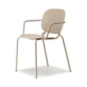 Stackable Outdoor <b>Dining</b> Armchair Galvanized Painted Steel Frame with Armrests 6 Colours for Restaurant Cafe Hotel Terrace - Product Image 3