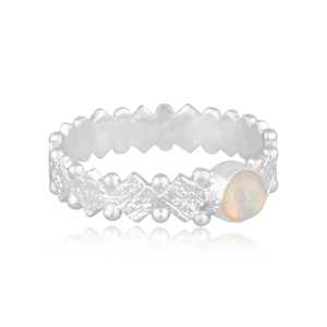 Vente chaude 925 Sterling Silver Ethiopian Opal Gemstone Band Ring Bijoux personnalisés pour les femmes Cadeau pour elle - Product Image 3