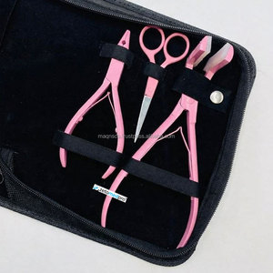 Pince à extensions capillaires en acier inoxydable de qualité chirurgicale, rose bébé, réutilisable, haute qualité, vente en gros, outils pour extensions capillaires - Product Image 5