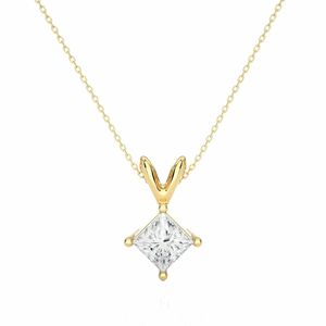 Colgante Solitario con Diamante Corte Princesa de 4 Puntas para Mujer - Product Image 4