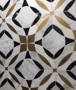 Diseño de Piso de Mármol con Corte por Chorro de Agua, Estilo Clásico, Decoración de Hogar de Lujo con Característica Impermeable, Ecológico, Hecho a Mano, Color y Tamaño Personalizables - Product Image 1