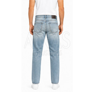 Jean slim moderne décontracté pour homme, tissu extensible léger, confortable, cinq poches, vêtement de mode durable pour le quotidien - Product Image 5