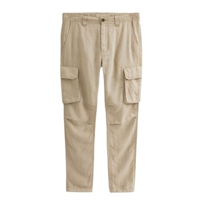 Pantalon cargo léger personnalisé pour homme, coupe droite, multi-poches, taille élastique, vêtements de travail pour homme - Product Image 1